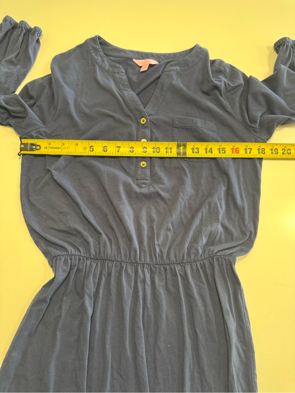 Lilly Pulitzer Beacon All Together Now & Navy Blue Cotton Jersey Dress Size Med - Picture 11 of 16